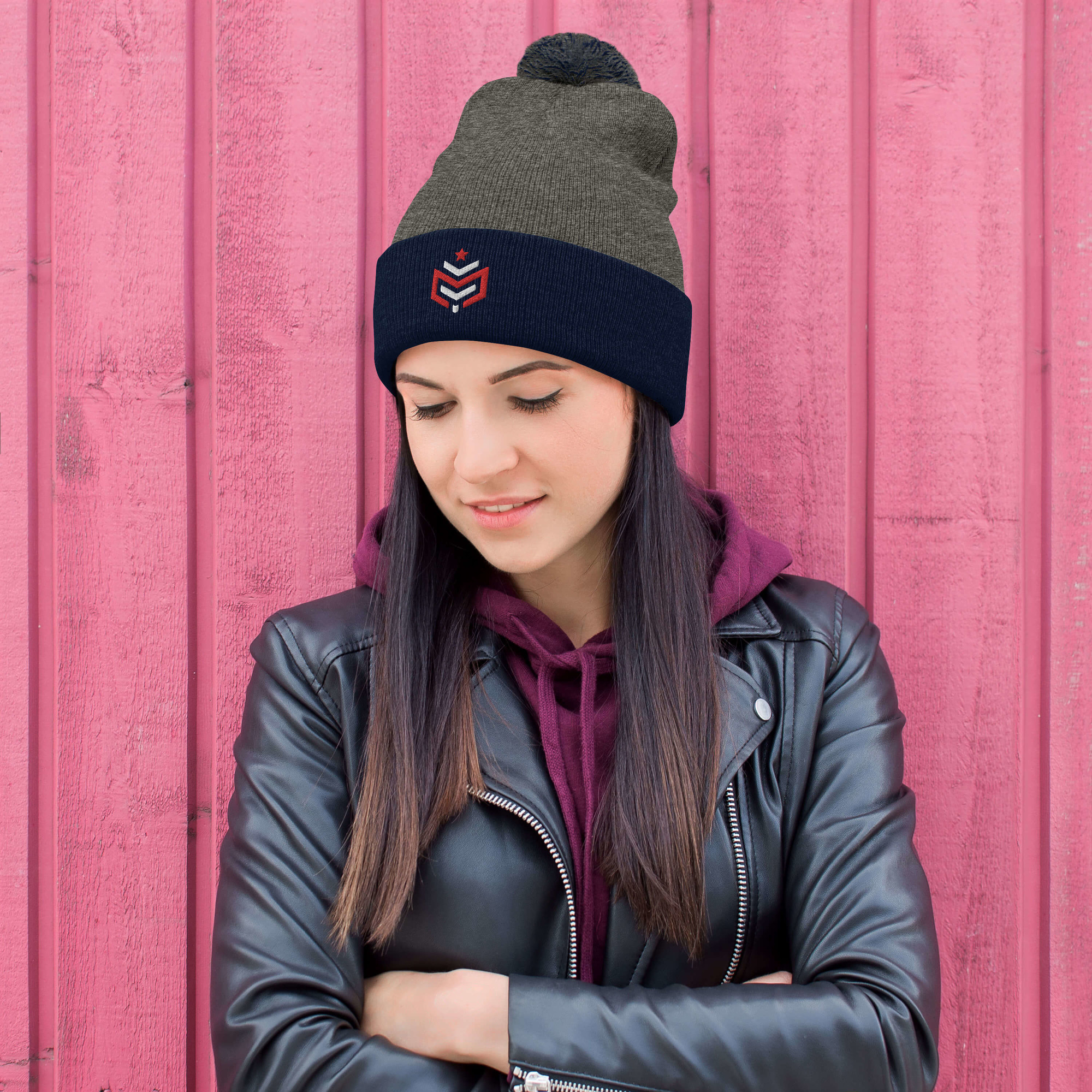 Insignia Pom-Pom Beanie - Image 2